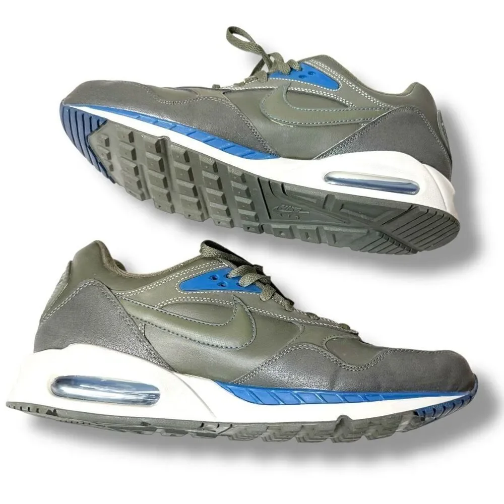 Nike Air Max Correlate Leather Sneakers Cargo Green Khaki/Blue Men’s Size 12